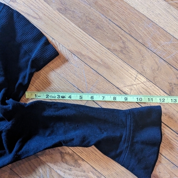 Calvin Klein Medium Black Open Front Cropped Cardigan w/ Sheer Panel Back‎ - Picture 8 of 9